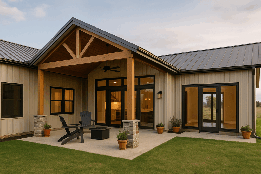 courtyard barndominium design ideas