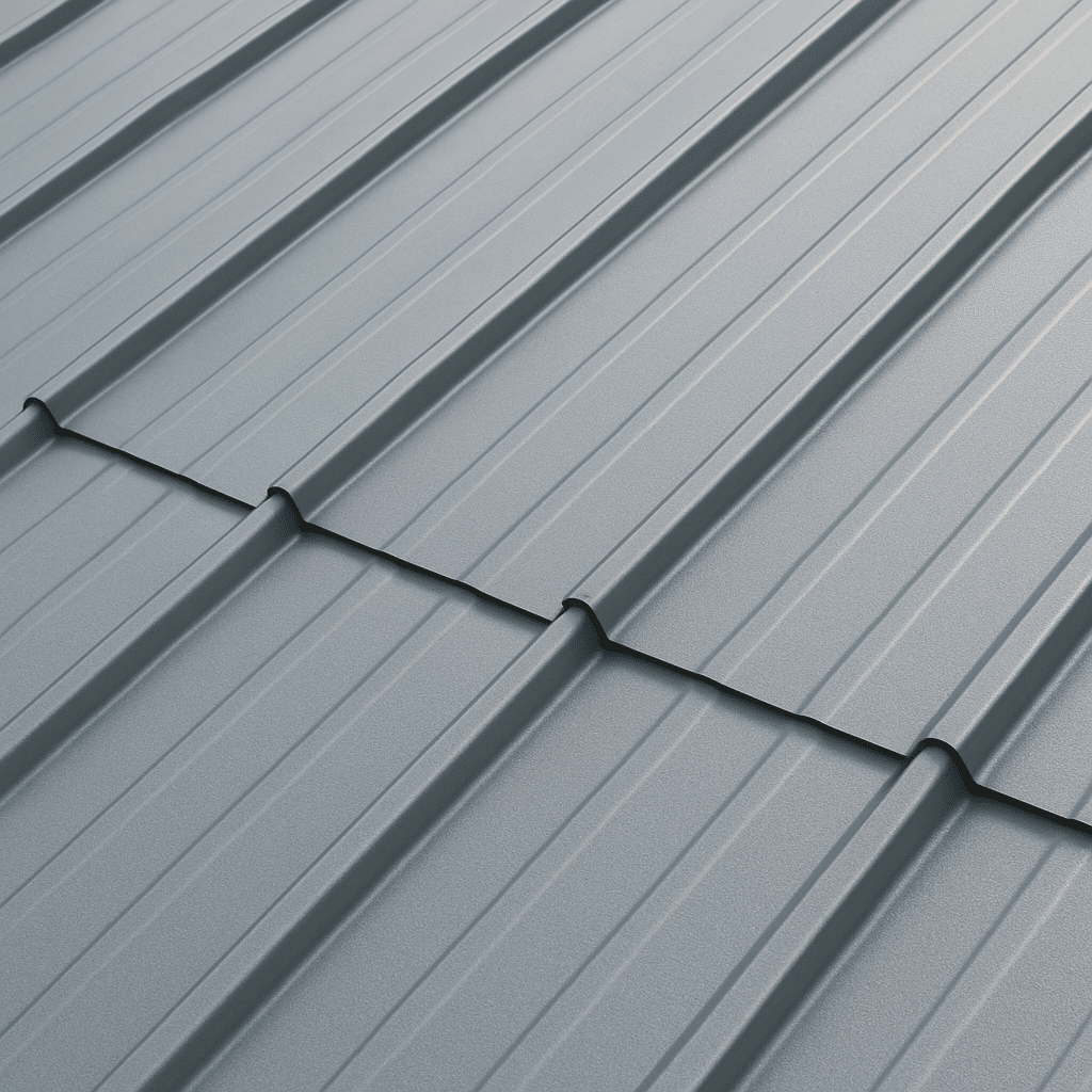 Metal roofing close-up