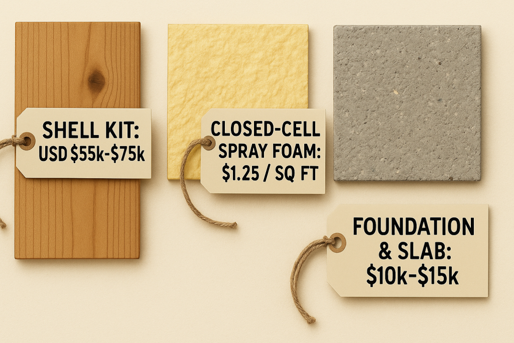 affordable barndominium design materials chart