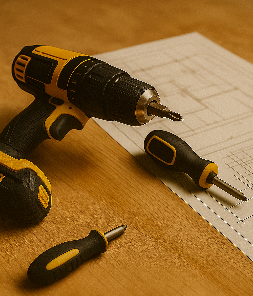 Must-Have Tools: Power tools and measuring instruments for barndominium construction