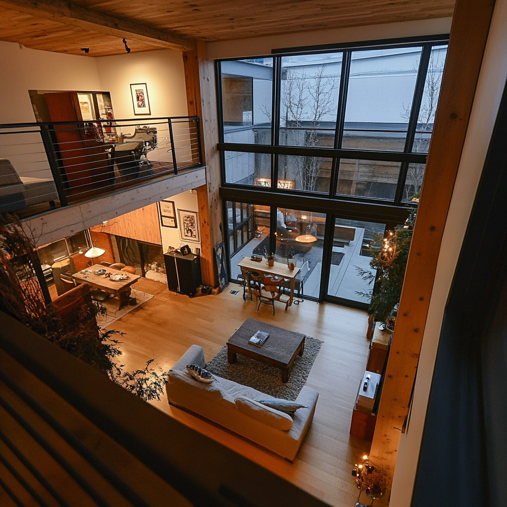 compact barndo floor plan loft bedroom