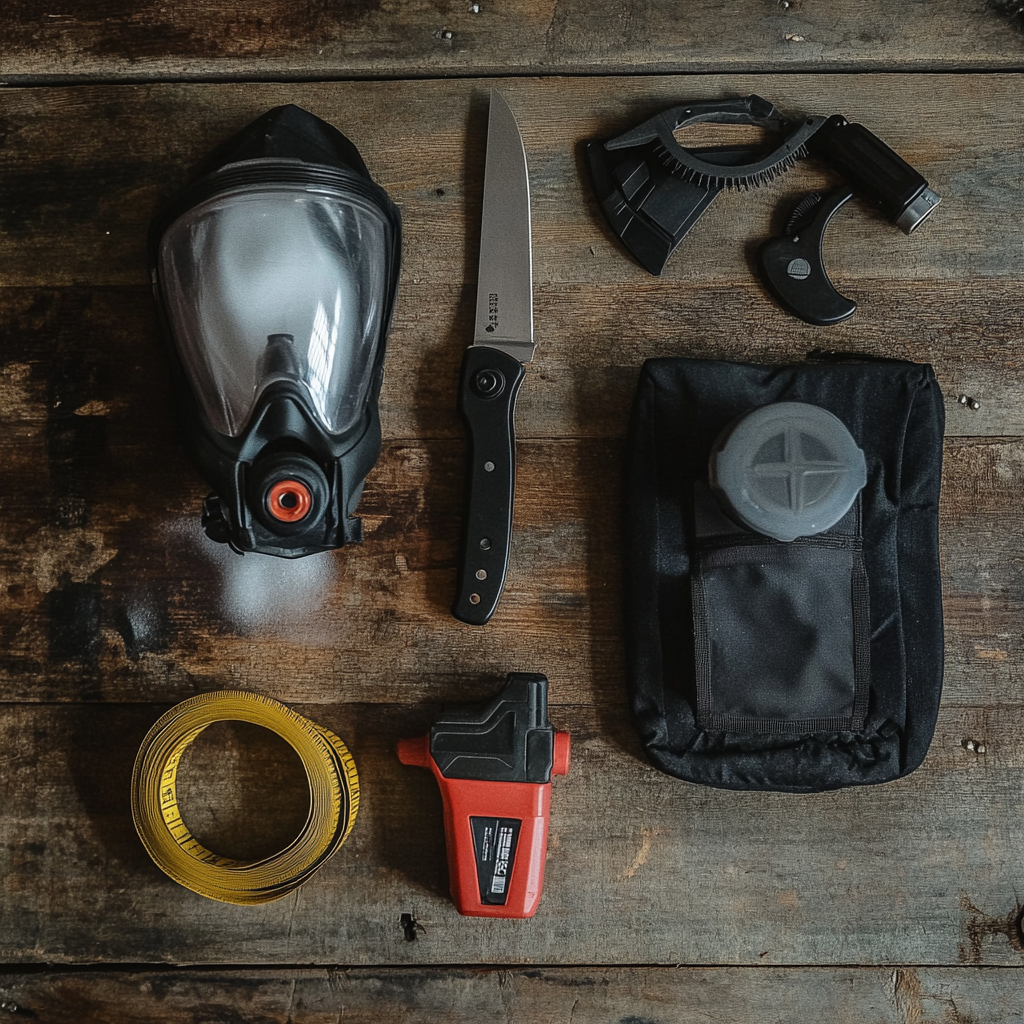 DIY insulation tools on workbench