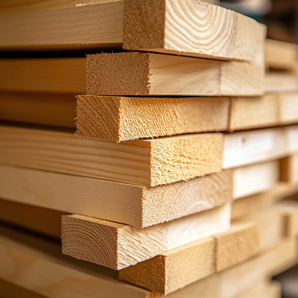 dimensional lumber studs ready for framing